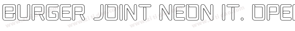 Burger Joint Neon It. Open JL字体转换